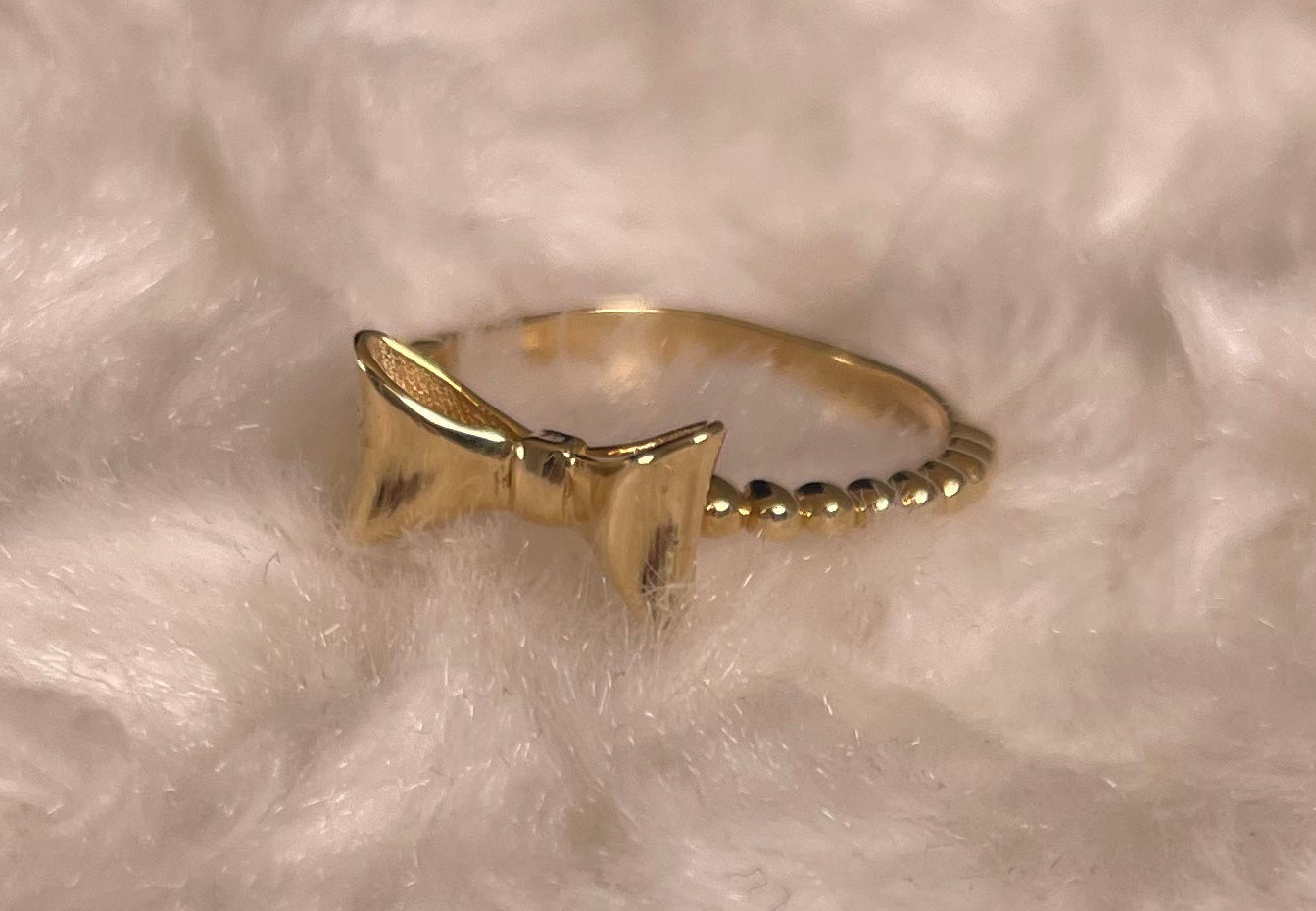 14ct Yellow Gold Bow Style Dress Ring