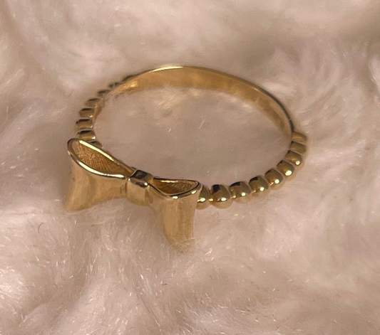 14ct Yellow Gold Bow Style Dress Ring