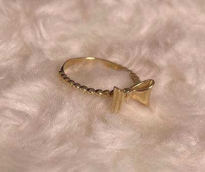 14ct Yellow Gold Bow Style Dress Ring